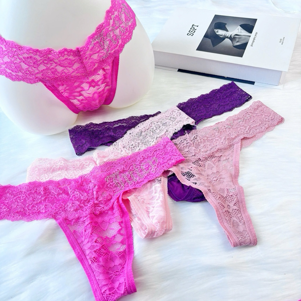 [XẢ KHO] Quần lót nữ lọt khe ren cao cấp Juicy Couture sexy quyến rũ mềm mại co giãn thoáng mát tôn 