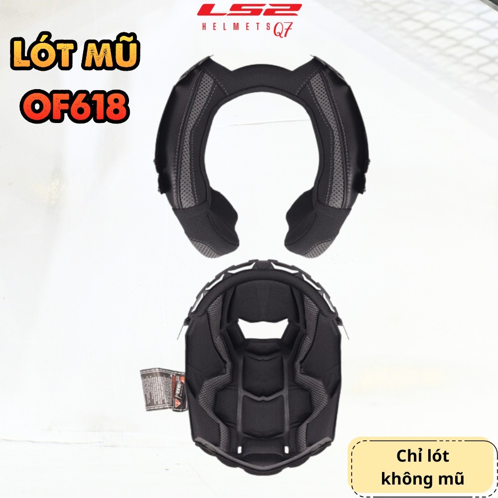 Bộ Lót Gắn Mũ LS2 OF618 Verso II Size M L XL XXL 3XL