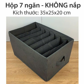 Hộp Vải Đựng Quần Áo Chia 7/12 Ngăn - Hộp Đựng Đồ Sắp Xếp Tủ Quần Áo Chống Bụi