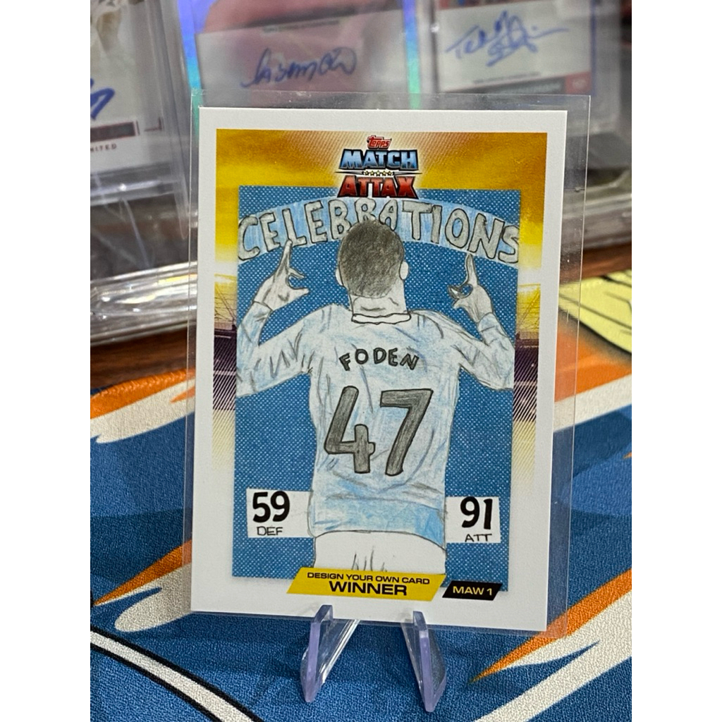 [ONLY 1 CARD PER BOX/24 PACKS] Thẻ Cầu Thủ Phil Foden Topps Match Attax 2025-26 Manchester City CELE