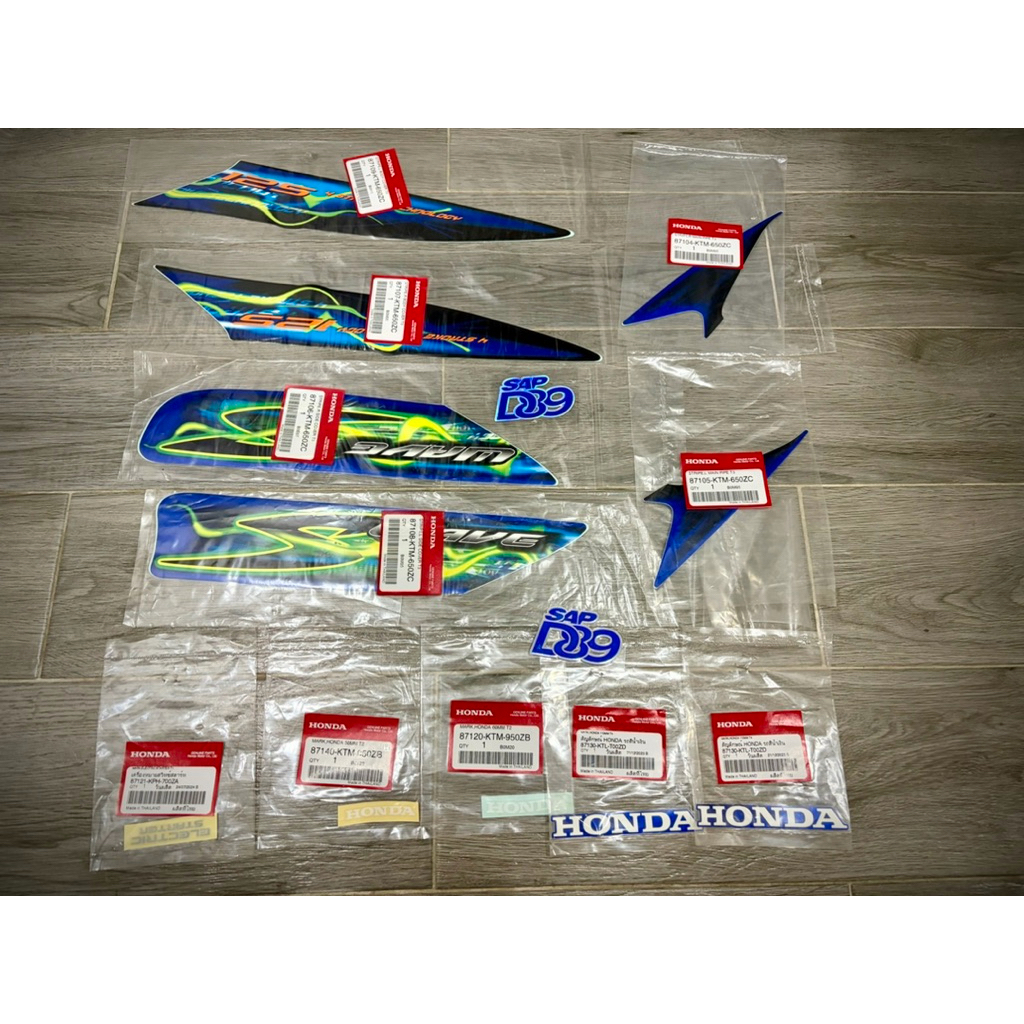 Tem Wave 125S 2006 màu xanh - đen