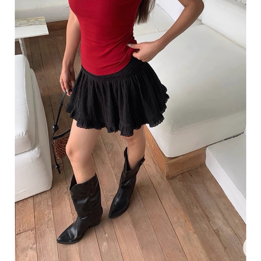 LASSIE BIGSIZE | Chân váy xoè vải tơ hottrend 60-90kg SUNA SKIRT