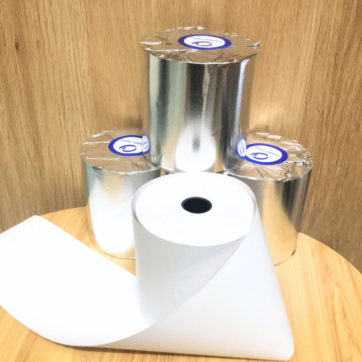 (50 cuộn) Giấy In Bill K80*80 In Hóa Đơn K80x80mm Giấy In Nhiệt 80x80 Cuộn To Lõi Nhỏ