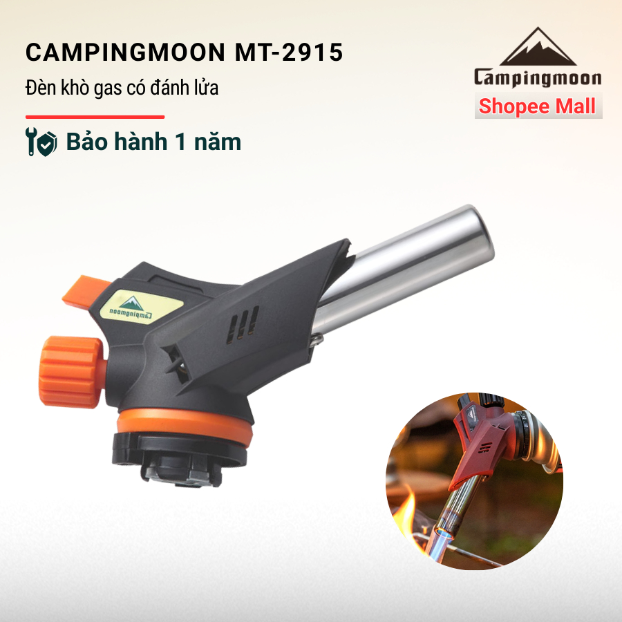 Khò gas Campingmoon MT-2915 | Đèn khò chất liệu bằng thép không gỉ, đồng và nhựa cao cấp