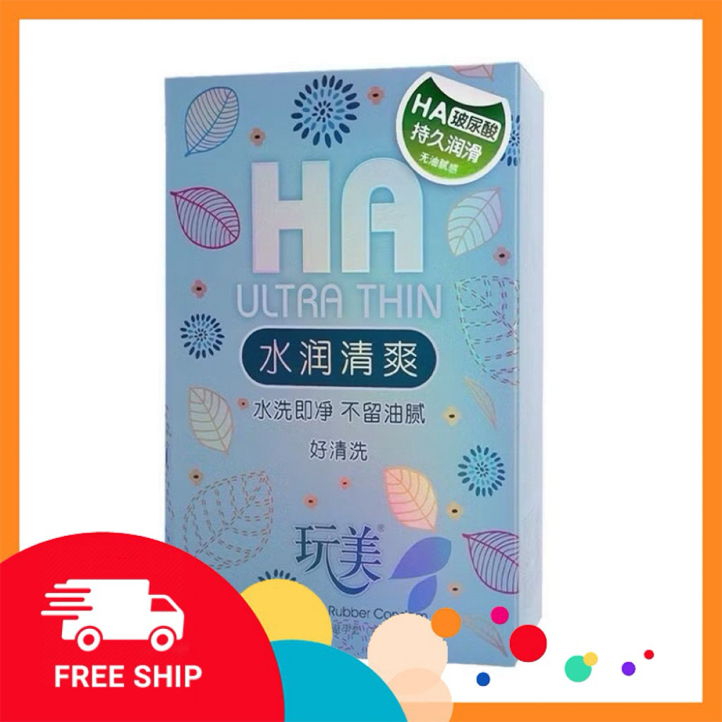 Bao cao su nội địa Trung “HA ultra thin” hộp 100 chiếc gốc nước size 52±2mm, sản phẩm chính hãng an toàn tuyệt đối