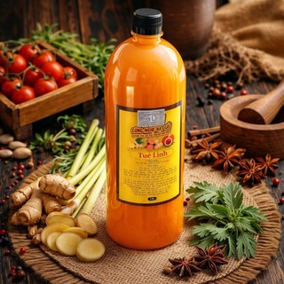 Cốt gừng nghệ hạt gấc hạ thổ dùng sau sinh chai 1 lit
