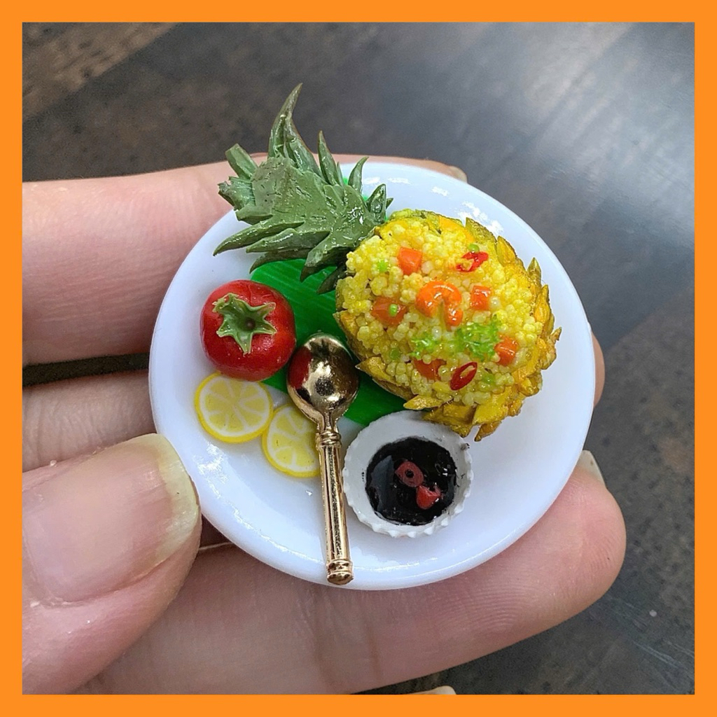 •💖 Mô Hình Cơm Dứa Mini 🍍 | Cơm Dứa & Nước Ép Dứa Đất Sét Cho Nhà Búp Bê Và Tiểu Cảnh 💖•