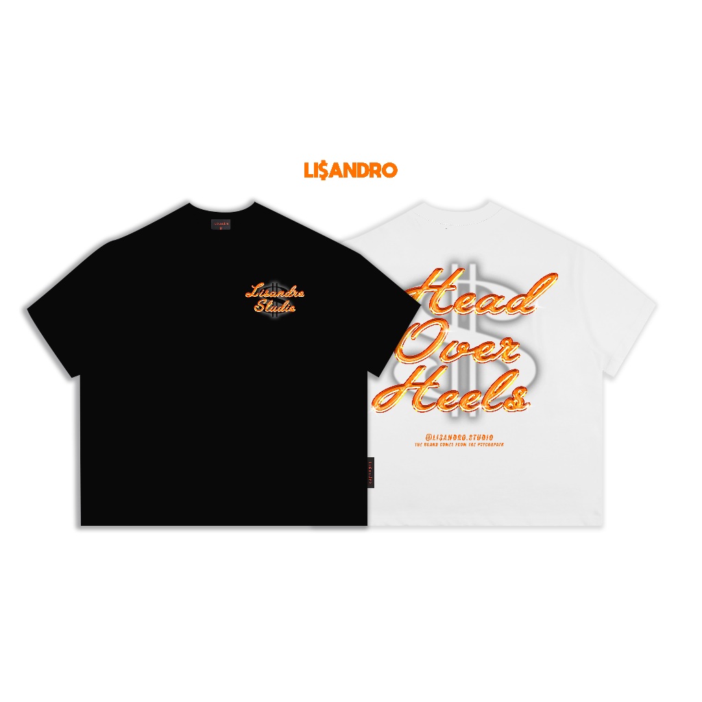 Áo Thun Boxy LISANDRO "HEAD OVER HEELS" Streetwear Unisex 250GSM 100% Cotton