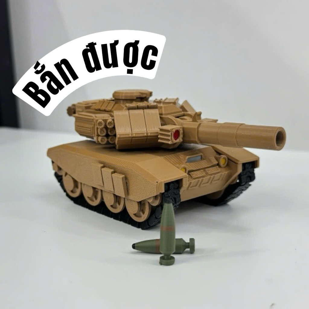 Mô hình Xe Tank T90 | Hưng thích nước ngọt | Đồ chơi in 3D Móc Khoá | Màu Sand