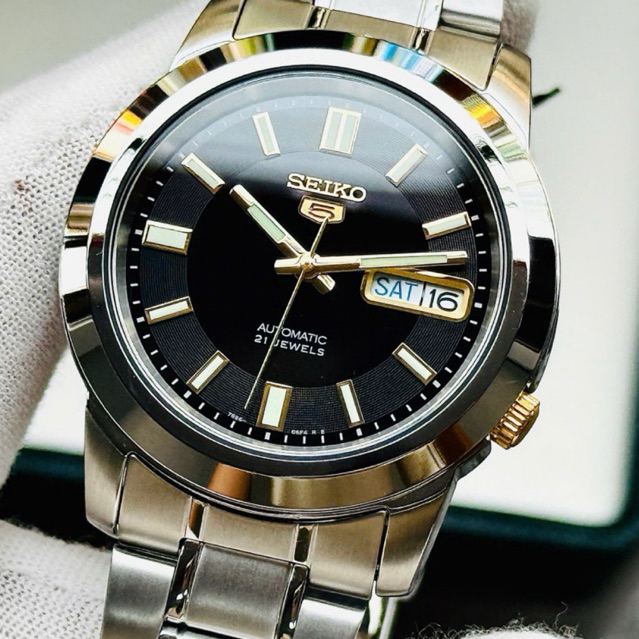Seiko SNKK17K1 Automatic 38mm – Đồng Hồ Nam Seiko 5 Máy Cơ Chính Hãng Dây Thé