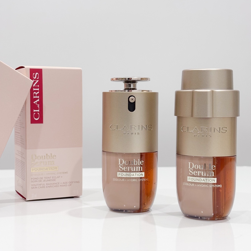 [CHÍNH HÃNG] Kem Nền Serum 2 Trong 1 Cho Lớp Nền Rạng Rỡ, Căng Bóng, Sáng Mịn Clarins Double Serum F