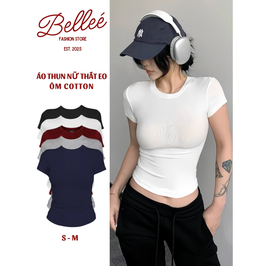 Áo Nữ Thắt Eo Ôm Body Chất Thun Cotton MỊN Hàn Quốc Co Dãn Mát Mẻ m666