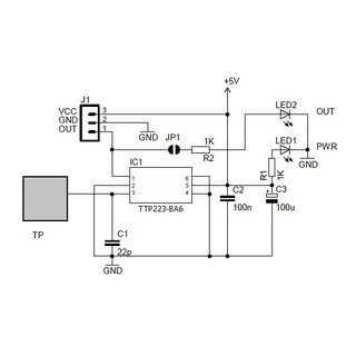 Cảm ứng chạm điện dung TTP223 mini (Module cảm ứng touch TTP223)
