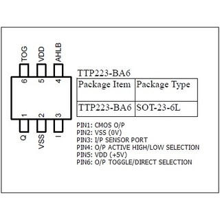 Cảm ứng chạm điện dung TTP223 mini (Module cảm ứng touch TTP223)