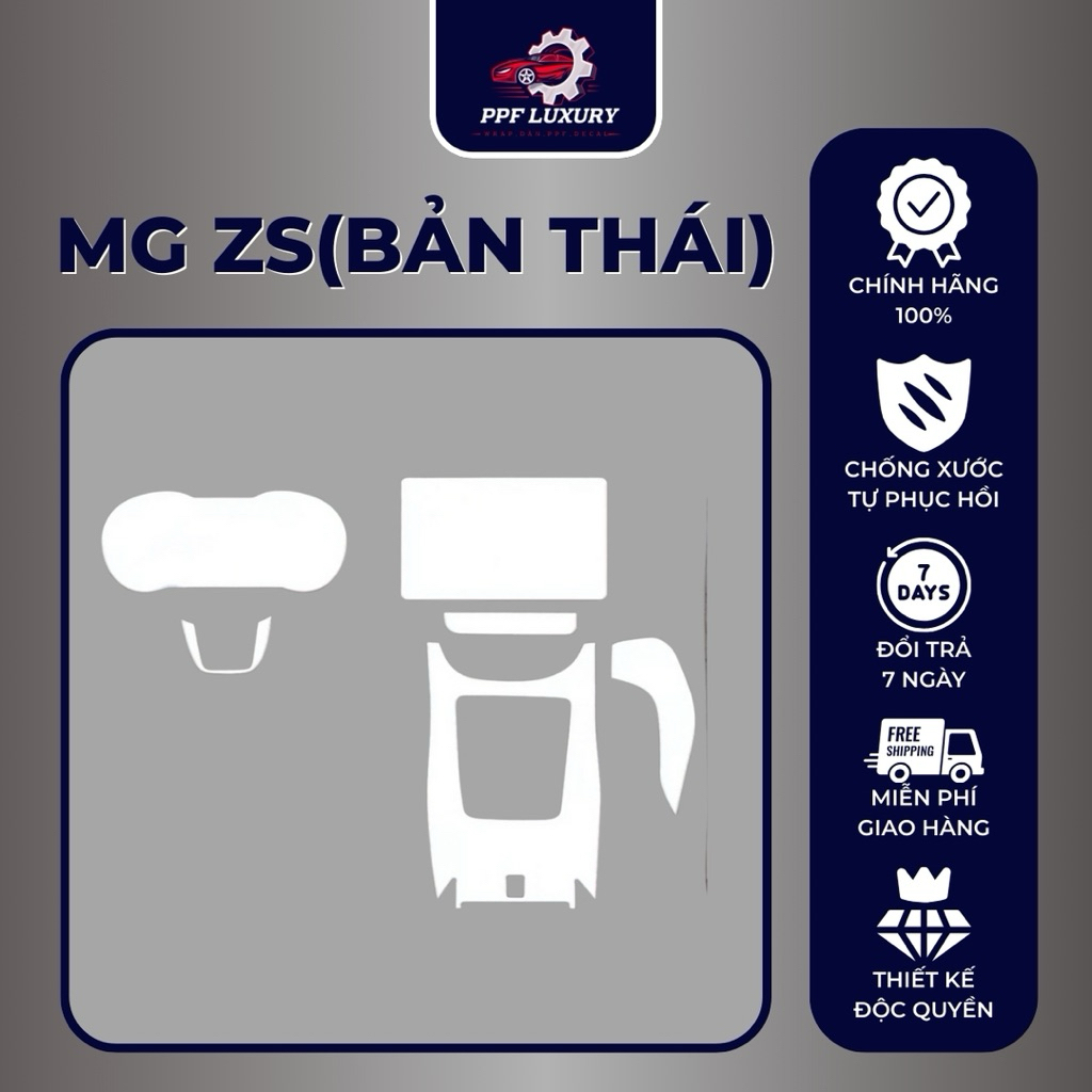 MG ZS( bản thái): Miếng dán film PPF chống xước,tự phục hồi,che mờ vết xước cũ hiệu quả