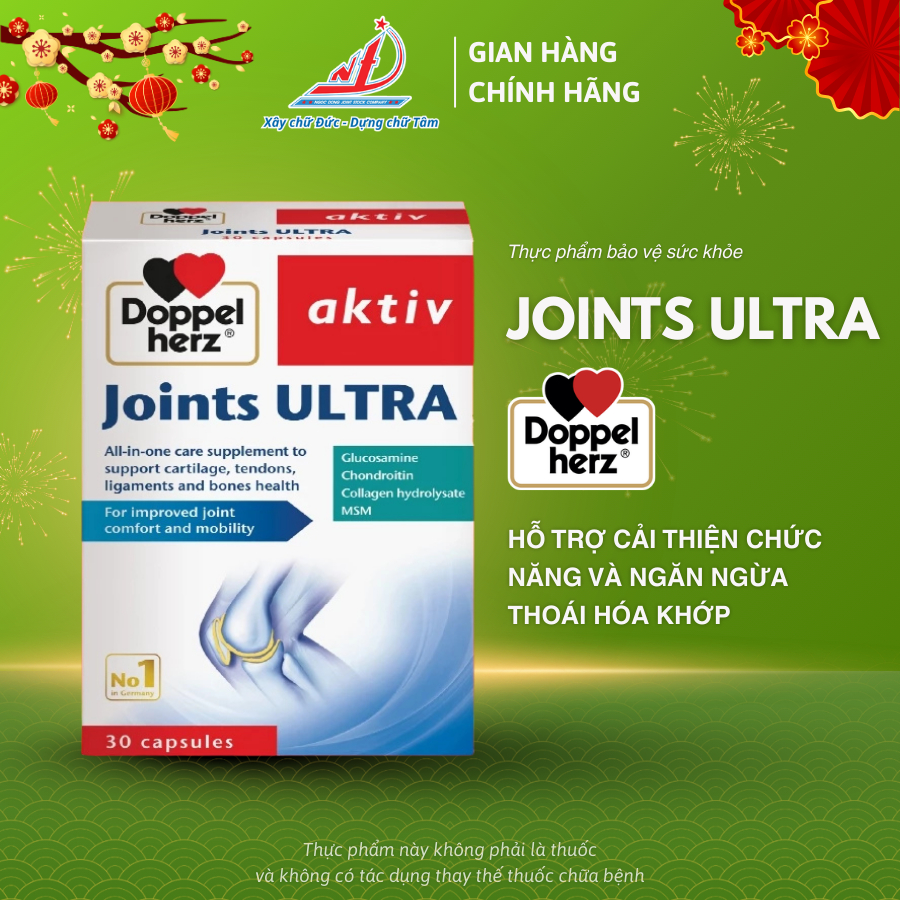 Viên Uống Xương Khớp Doppelherz JOINTS ULTRA Hỗ Trợ Cải Thiện Chức Năng Và Ngăn Ngừa Thoái Hóa Hớp (