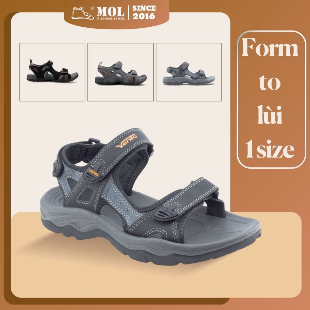 [FORM TO LÙI 1 SIZE] Sandal Nam Thể Thao Chính Hãng Vento SD3619 Kiểu dáng Thời Trang Basic