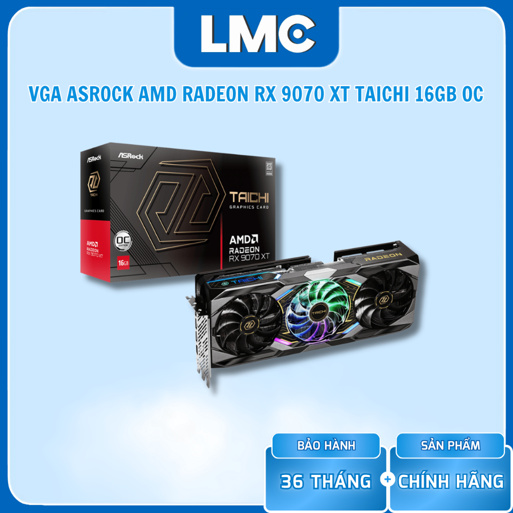 VGA Asrock AMD Radeon RX 9070 XT Taichi 16GB OC