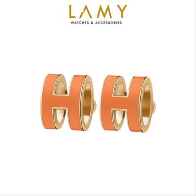 Khuyên tai LAMY Orange H-shaped Earrings Rose Gold 3054
