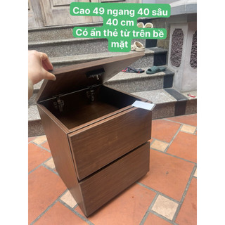 tủ đầu giường cốt xanh thái lan có hộc bí mật dùng thẻ từ khi mở