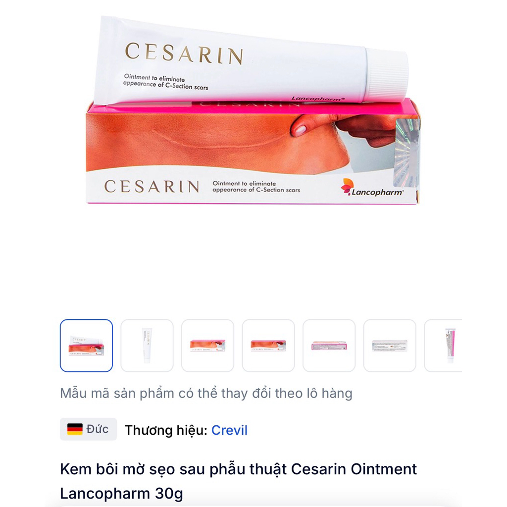 Kem Bôi Mở Sẹo Cesarin