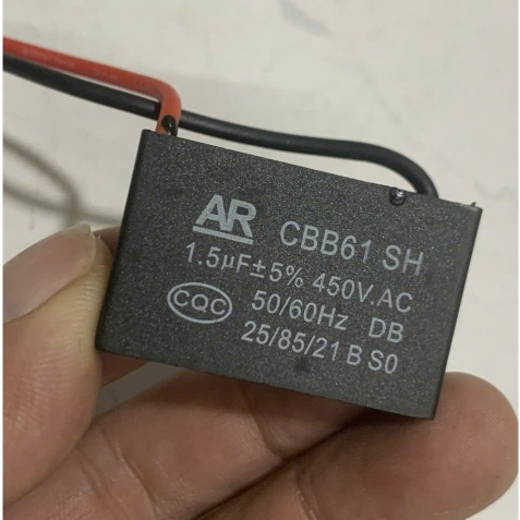 Tụ quạt có dây CBB61 1,5 uF 450v - Phụ tùng thông dụng sử dụng trong động cơ điện, quạt điện