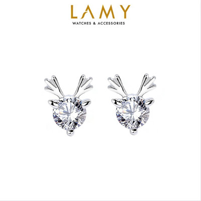 Khuyên tai bạc nữ LAMY Reindeer Earrings 3206 - Khuyên tai bạc ta
