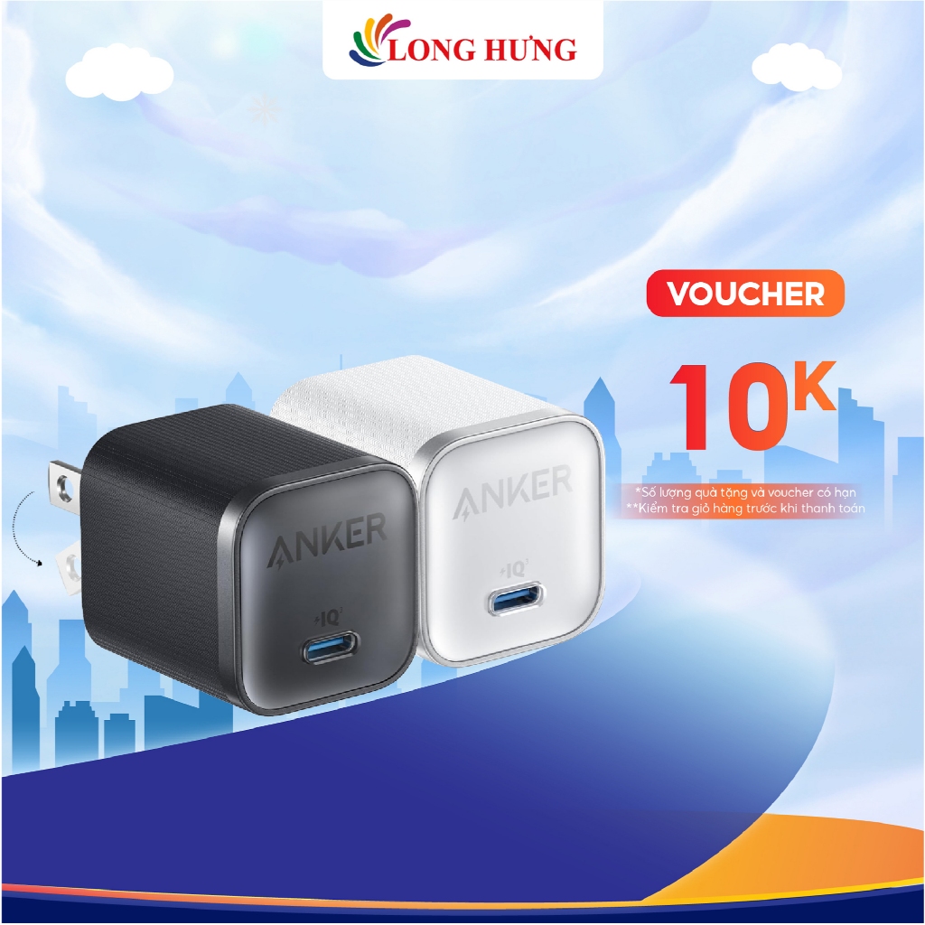 Cốc sạc Anker Nano 1C Compact Fast Charger 45W A2692 - Hàng chính hãng