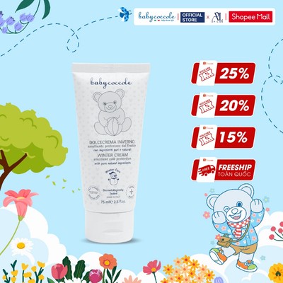 Kem nẻ & giữ ấm cho bé 2in1 Babycoccole 0M+ dưỡng ẩm da trẻ em, em bé từ sơ sinh 75ml