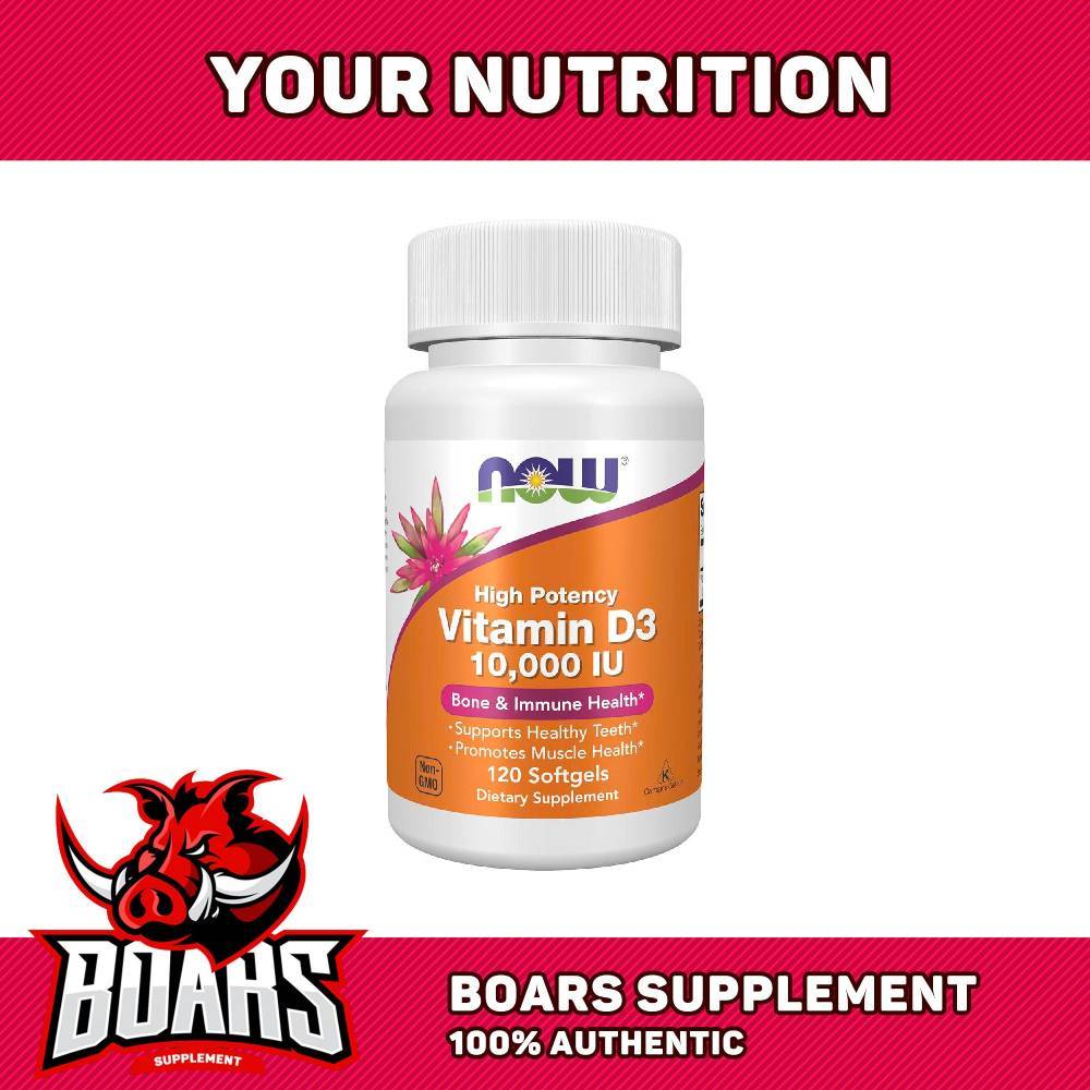 Now Foods Vitamin D3 10,000IU – Bổ Sung Vitamin D3 Hỗ Trợ Hệ Miễn Dịch