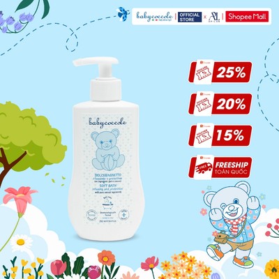Sữa tắm giữ ẩm cho bé Babycoccole 0M+ chiết xuất hoa sen 250ml-400ml