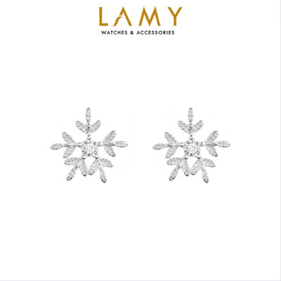 Khuyên tai bạc nữ LAMY Snowflakes Earrings 3197- Khuyên tai bạc ta
