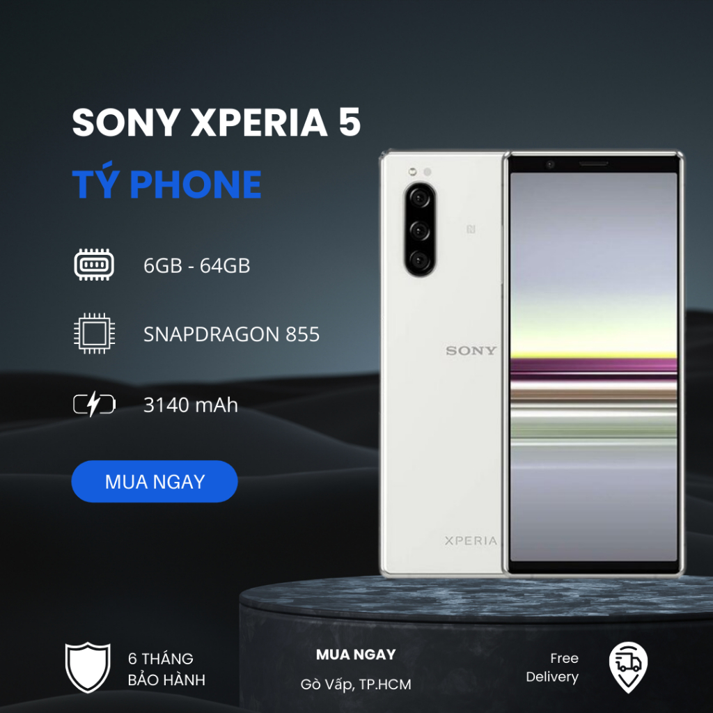 Điện thoại Sony Xperia 5 (6GB - 64GB) máy đẹp nguyên zin chụp hình cực đẹp Chip Snapdragon 855