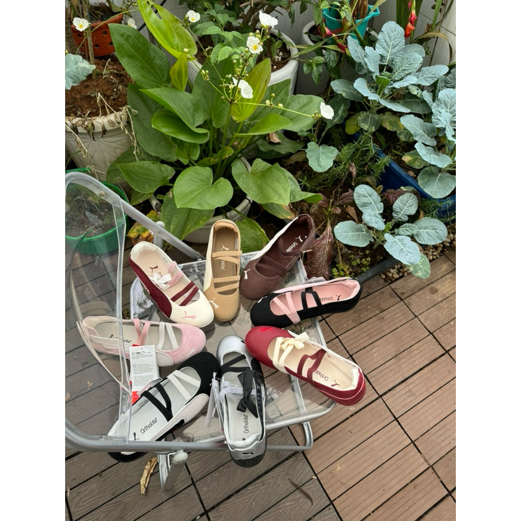 [ GIÀY THỂ THAO MINH KHOA ] GIÀY pm ballet kem đỏ GIÀY pm ballet CAO CẤP FULL BOX