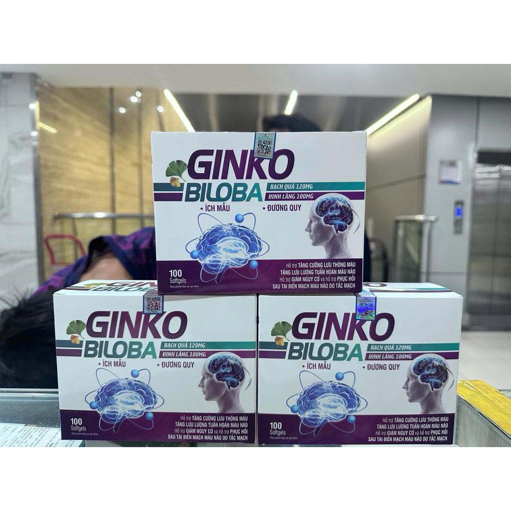 [CHÍNH HÃNG] Viên uống hỗ trợ hoạt huyết GINKO BILOBA MAGIESIUM CERE BRAIN MAX (Hộp 100 viên) HHANH 