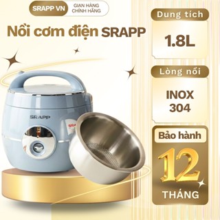 Nồi cơm điện SRAPP SH-NC187 dung tích 1.8L, lòng nồi inox 304an toàn cho sức khỏe- bảo hành 12 tháng