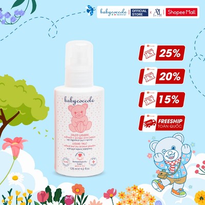 Phấn rôm Babycoccole 0M+ cho bé an toàn cho trẻ sơ sinh dạng nước chiết xuất tinh bột bắp 125ml