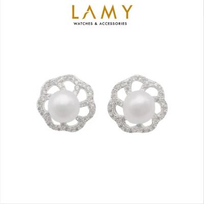 Khuyên tai bạc nữ LAMY Sparkling Pearls Earrings Silver 3177- Khuyên tai bạc ta