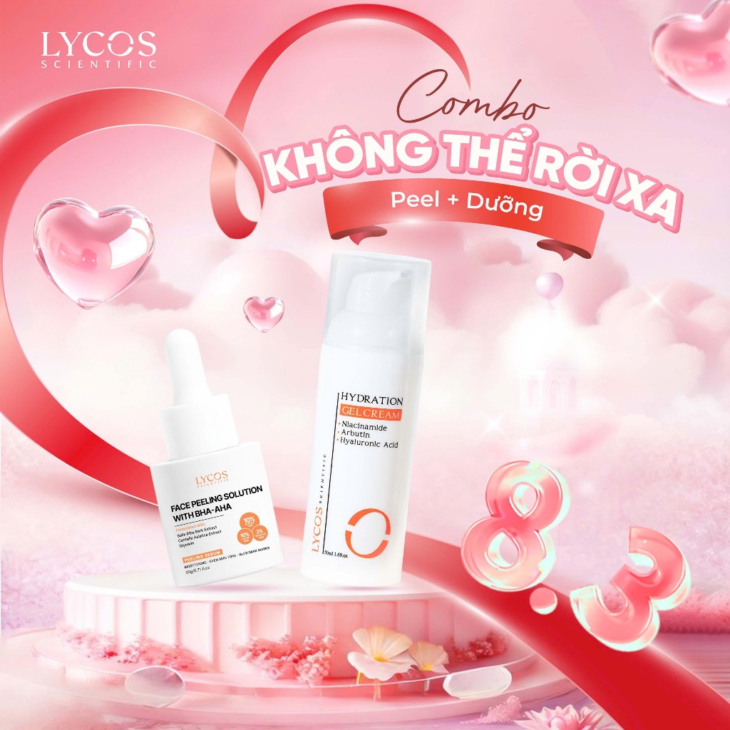 LYCOS CHÍNH HÃNG [Lycos Chính Hãng] Combo Peel & Gel Cấp Ẩm Lycos – Mỹ Phẩm Lycos Cấp Ẩm, Dưỡng Sáng