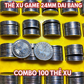 thẻ Xu máy game 24mm  ( 100 xu ) – Xu Máy Game – Xu Hình Đại Bàng – Thẻ Xu Arcade