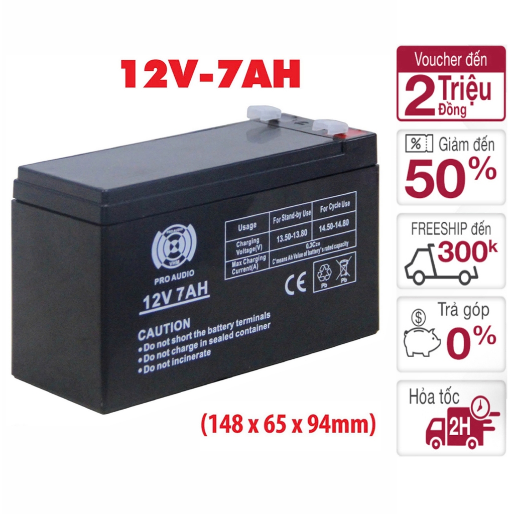 Bình Acquy 12v 7ah | Xe đạp điện | Loa kéo di động | Xe điện trẻ em | Năng lượng mặt trời F1557