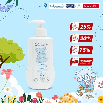 Dầu gội cho bé Babycoccole 0M+ an toàn cho trẻ sơ sinh & em bé chiết xuất hoa sen 250ml
