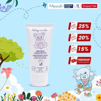 Kem dưỡng ẩm cho bé Babycoccole 0M+ dưỡng da trẻ em & em bé từ sơ sinh chiết xuất hạnh nhân 75ml
