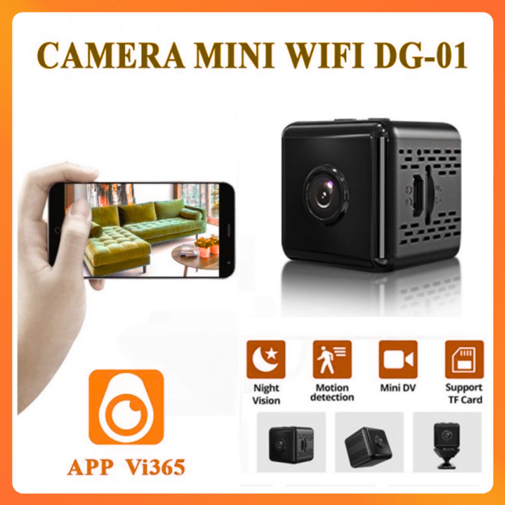 Camera Mini Wifi DG-01 HD – Quay Đêm Hồng Ngoại, Giám Sát Không Dây Tiện Lợi