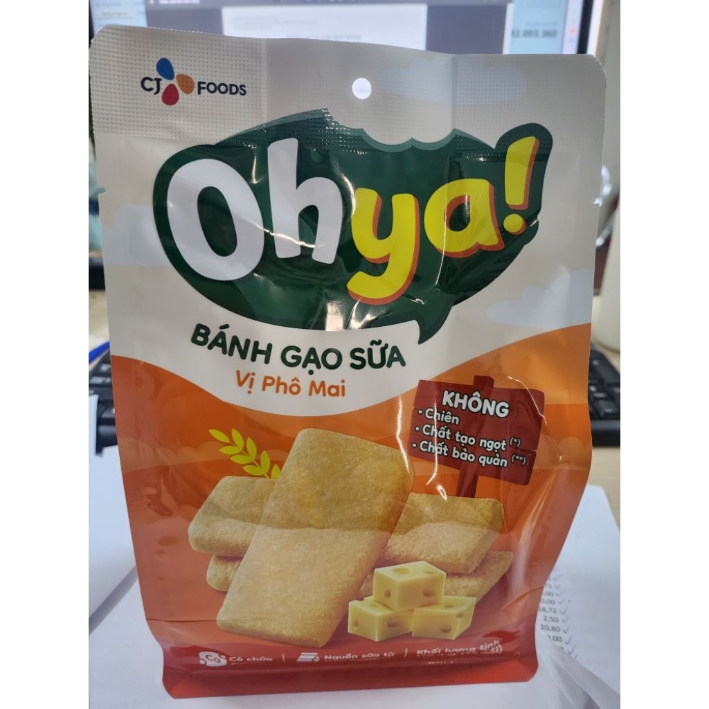 set 2 gói bánh gạo sữa ohya cj food