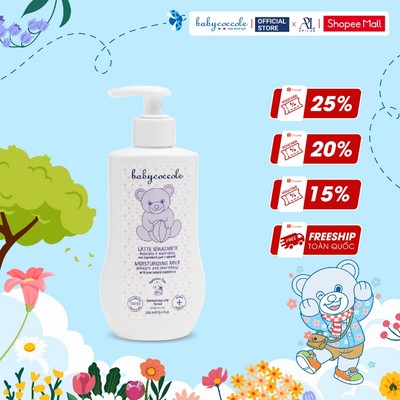 Sữa dưỡng ẩm cho bé Babycoccole 0M+ dưỡng da trẻ em & em bé từ sơ sinh chiết xuất hạnh nhân 250ml