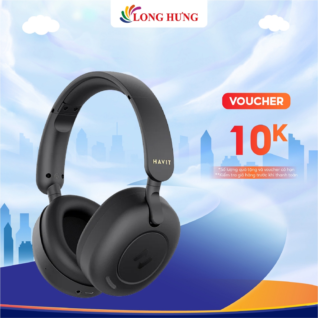 Tai Nghe Chụp Tai Bluetooth Havit H655BT - Be, Đen, Xanh Đen