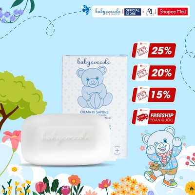 Xà bông cho bé Babycoccole 0M+ dưỡng ẩm cho da nhạy cảm 125gr