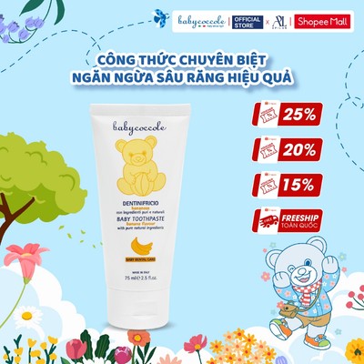 Kem đánh răng cho bé Babycoccole trẻ em nuốt được hương chuối 75ml