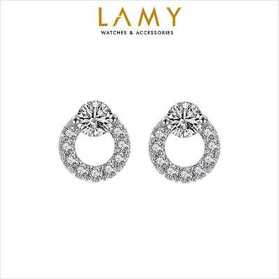 Khuyên tai bạc nữ LAMY Circle Earings 3114 - Khuyên tai bạc ta